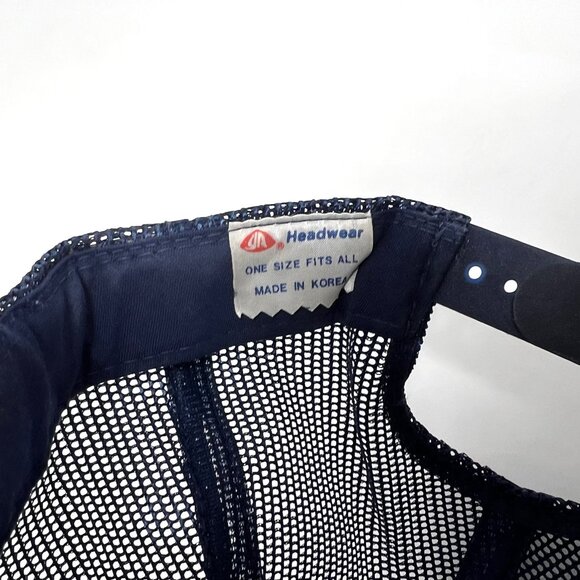 Vintage Moritz Cadillac Mesh Trucker Hat Baseball Cap Snapback Blue Crest Logo - Picture 8 of 8